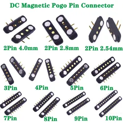 Magnetic Pogo Pin Connector 2 3 4 5 6 7 8 9 10P Pogopin Male Female 2.54  4.0 2.8 Spring Loaded DC Magnet Connector Power Socket