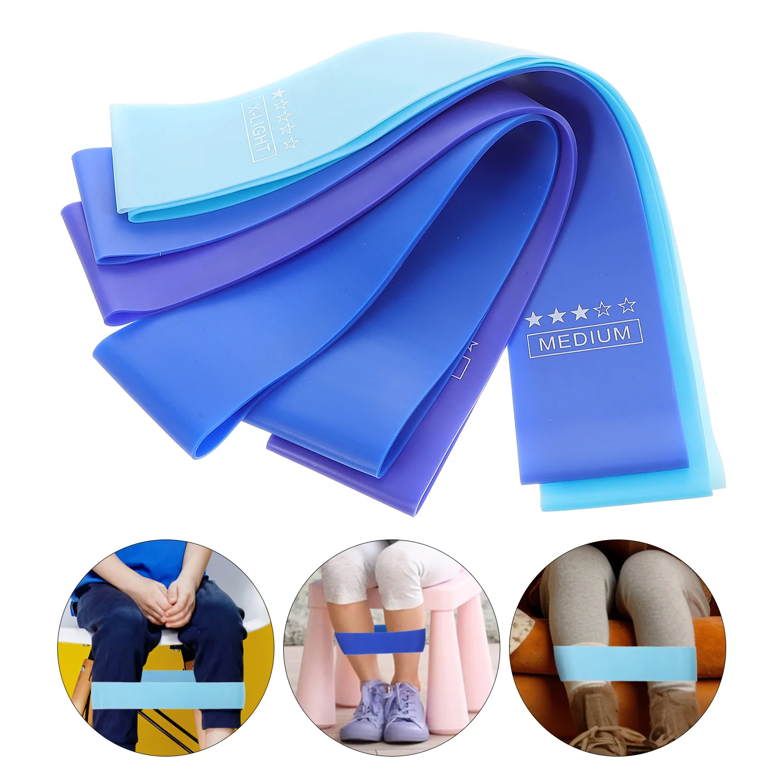 

5pcs Leg Elastic Bands for Chairs Desk Accessories Pink Gradient Kids Fidget Feet Relaxing Long Lasting Easy Install