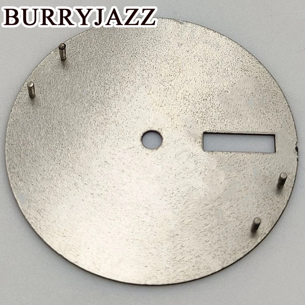 BURRYJAZZ 28.5mmBlack White Orange Yellow Red Blue Sterile Dial Luminous Dial NH35 Movement Fit 3 O'clock 3.8 O'clock Case Crown