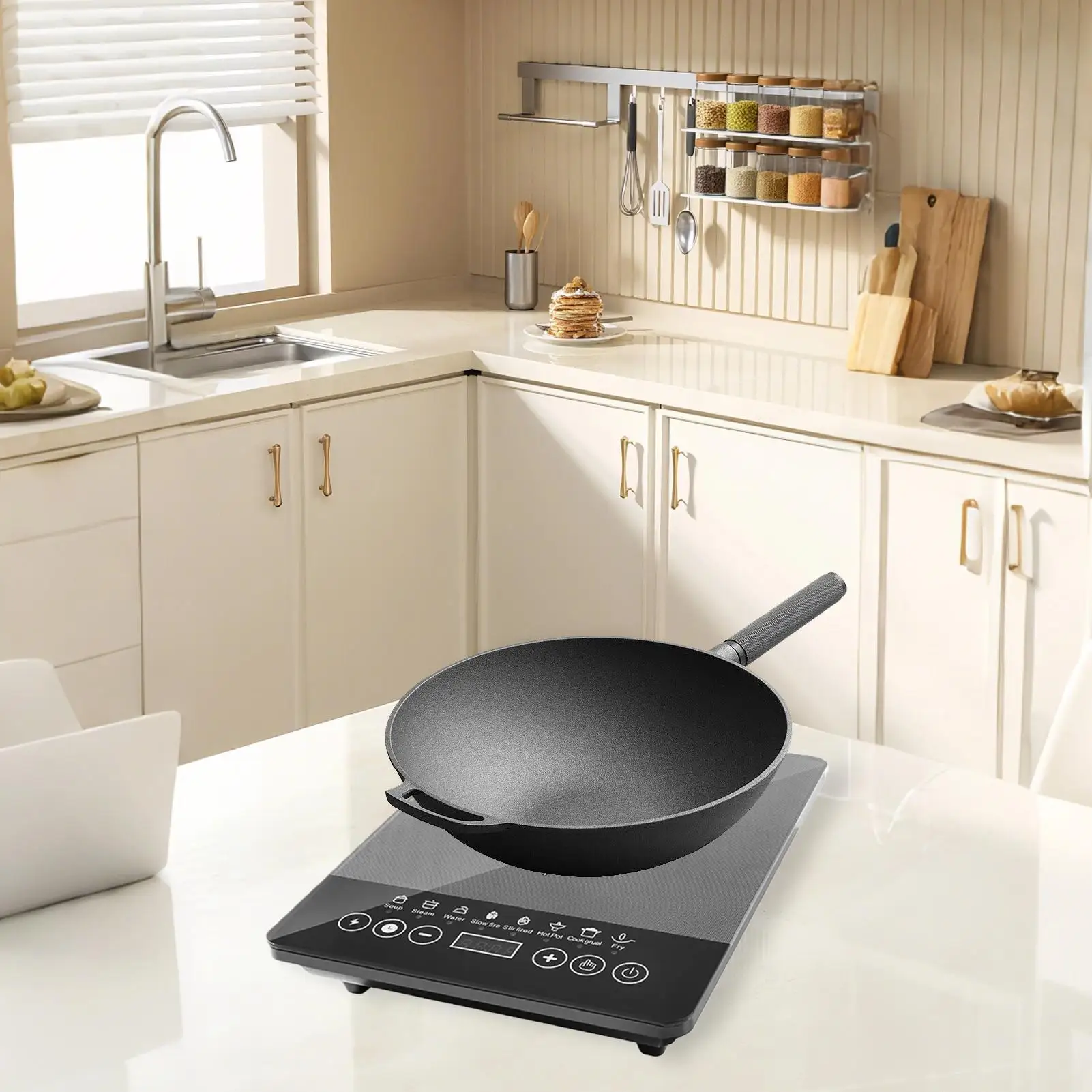 

Induction Cooktop Portable 110V-220V Electric Hot Plate Home Supplies For Cooking House Dorm Apartment Offices RV Indoor