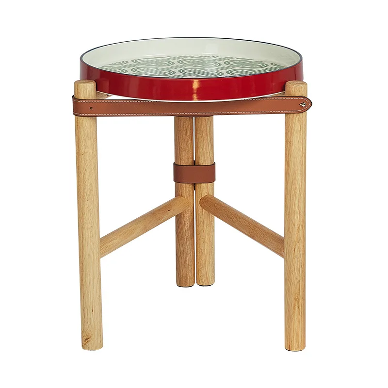 

Retro Moroccan sofa side few solid wood table small coffee table bedside shelf balcony small round table tray corner few