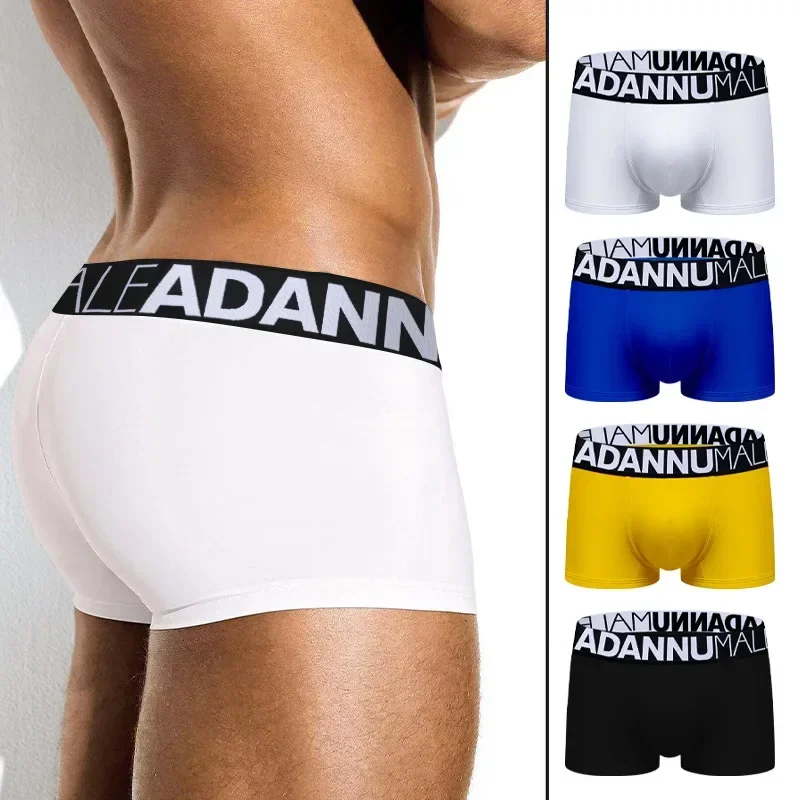 

Low-rise boxers men's, cotton breathable underwear solid color, simple AD7123