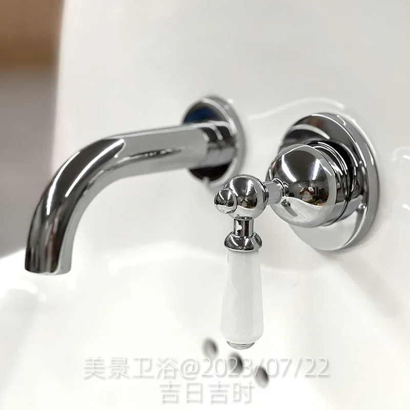 Personality Retro Wall Hanging Washbasin Embedded Faucet One Small Bathroom Balcony Washbasin Homestay Hotel