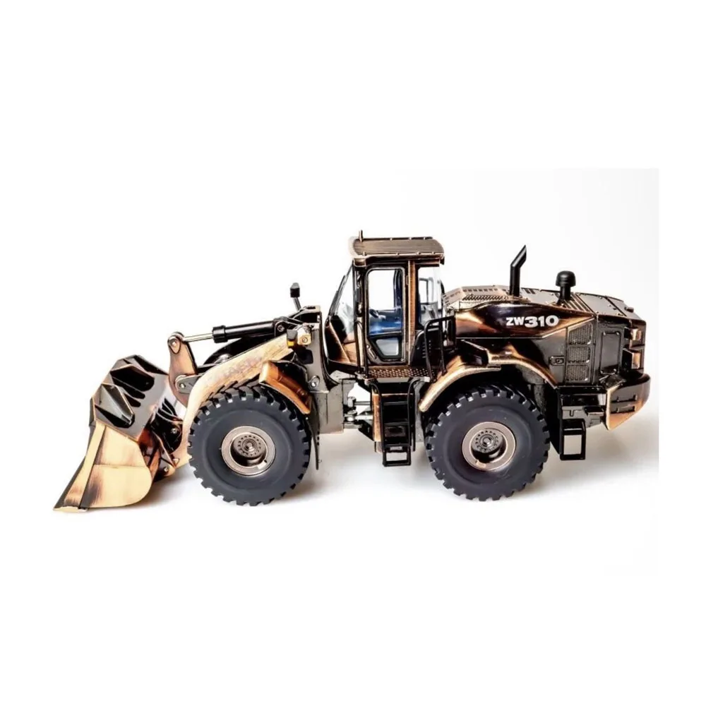 

Two Color! Zaxis Antique Bronze Plate Wheel Loader Miniature 1/50 Die-Cast Boy Engineering Car Collection Toy Model