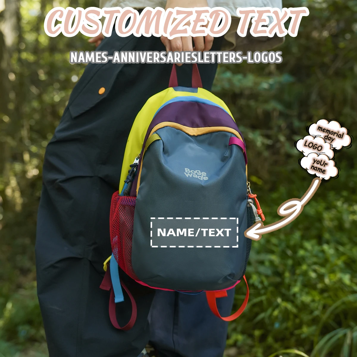 

Высококачественный рюкзак с логотипом для женщин, сумка для походов на открытом воздухе, легкий спортивный рюкзак, походы и скалолазание, персонализированный своими руками