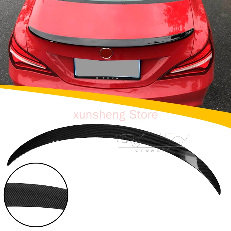 Car Spoilers Factory Supply ABS Carbon Fiber Rear Trunk Boot Lip Spoiler For Mercedes Benz W117 CLA 180 200 250 45 AMG