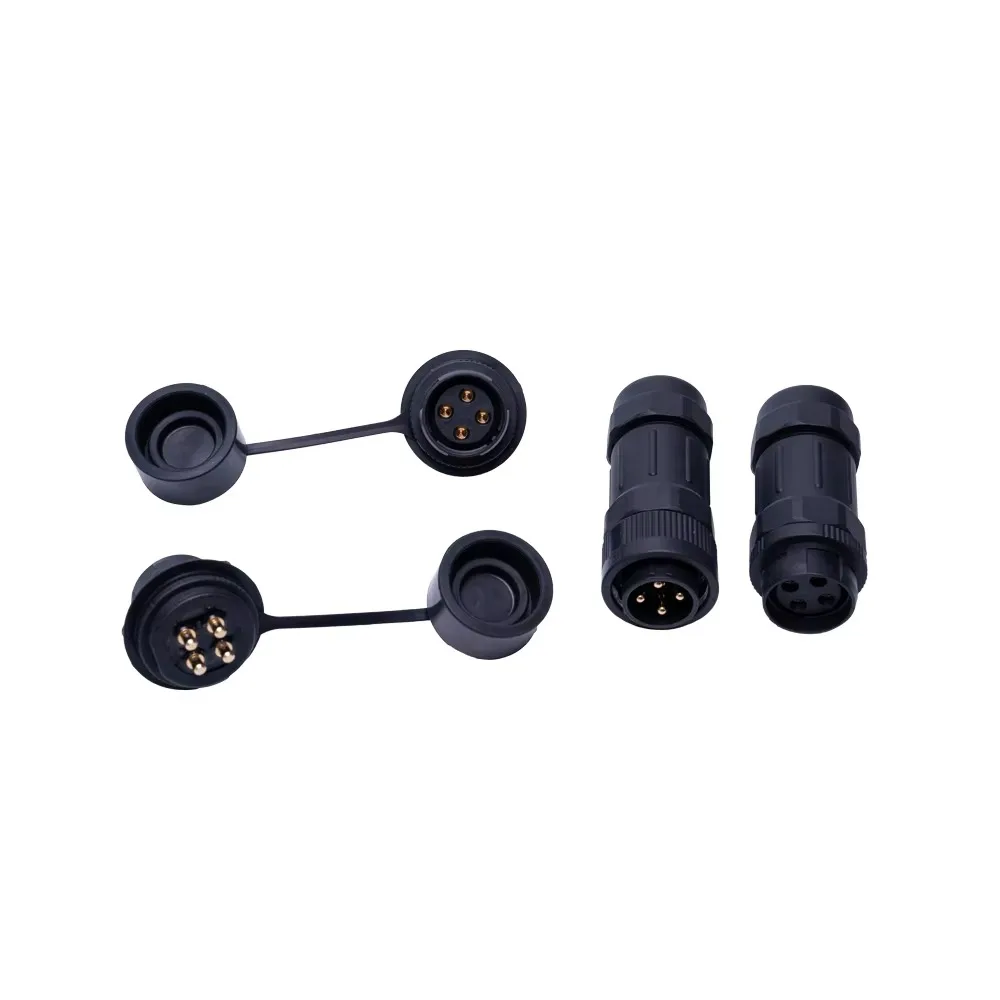 

Waterproof IP67 plastic push lock type large size round connector 4 pins 40A