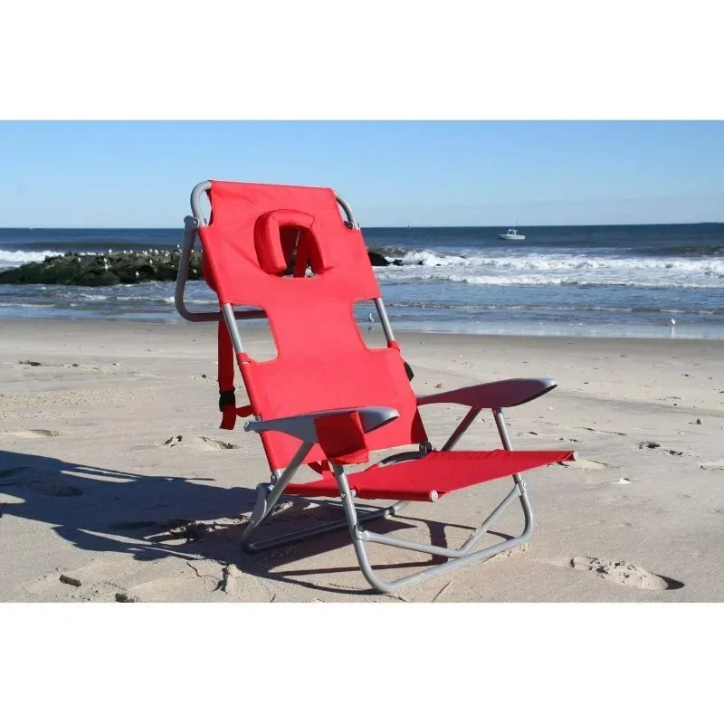 

ez Lightweight Beach Reclining Lounge Lawn Chair w/Backpack Straps, Outdoor Furniture for Pool