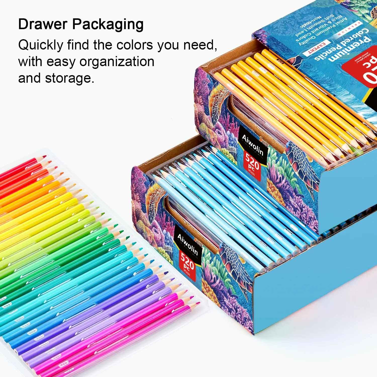 520 Premium Oil Based Colored Pencils for Adult Coloring, Artist