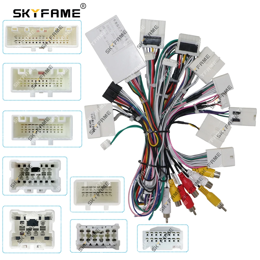 

SKYFAME Car 16pin Wiring Harness Adapter Canbus Box Decoder For Nissan Teana J31 Altima Cefiro Android Radio Power Cable