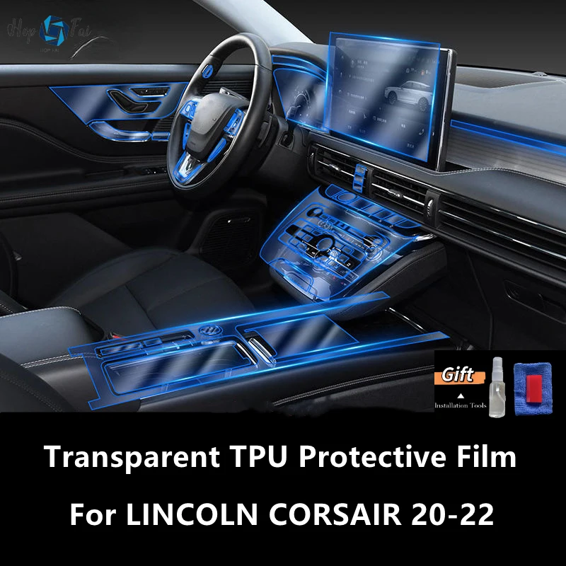 

For LINCOLN CORSAIR 20-22 Car Interior Center Console Transparent TPU Protective Film Anti-scratch Repair Film Accessories Refit