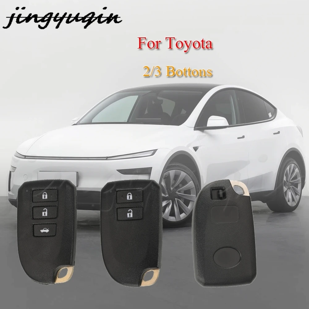 Jingyuqin Remote Car Key Case Cover For Toyota Prado Yaris Vios Previa Yarisl X Hiace Vios Verso Camry Corolla Fob Auto Control