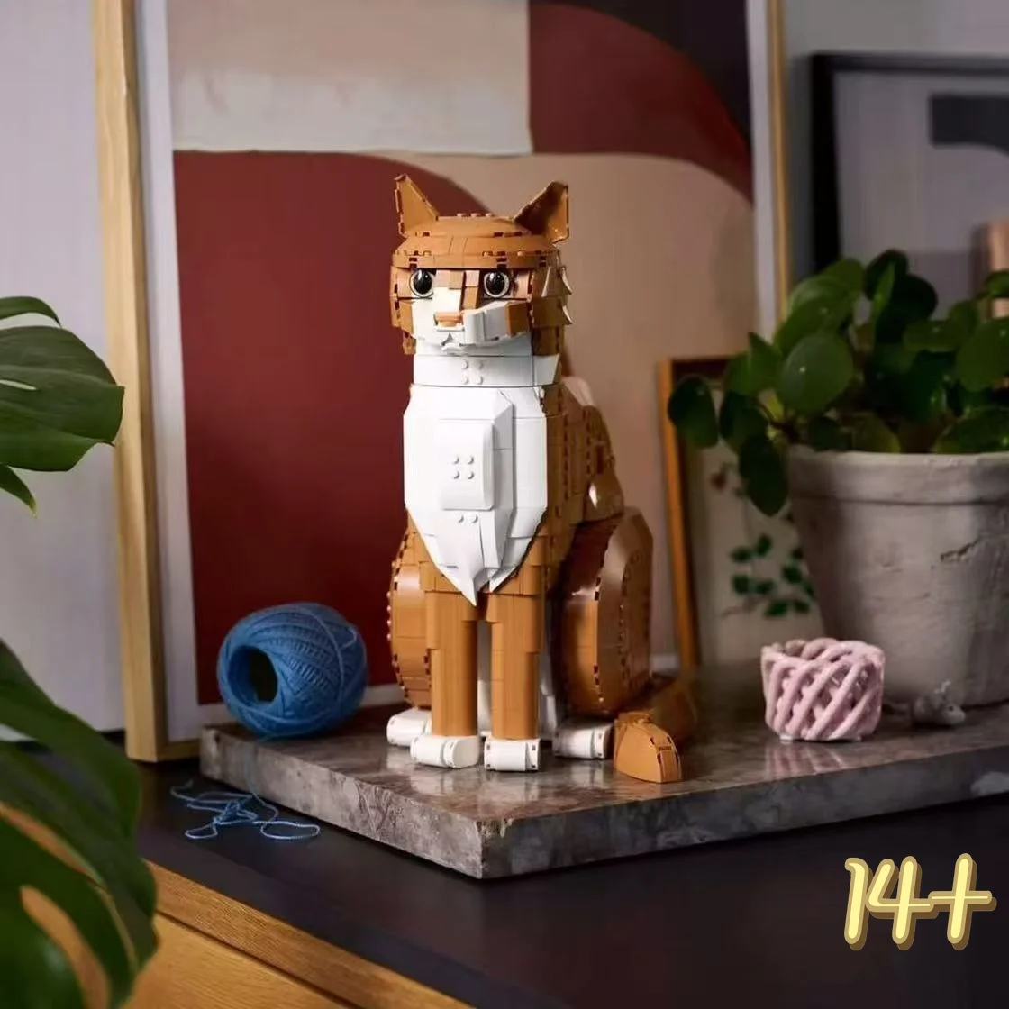 

Новинка! Наборы конструкторов «Милый оранжевый кот» 21376, модель щенка-кошки, подарки на день рождения для детей и взрослых, игрушка 21349 11384