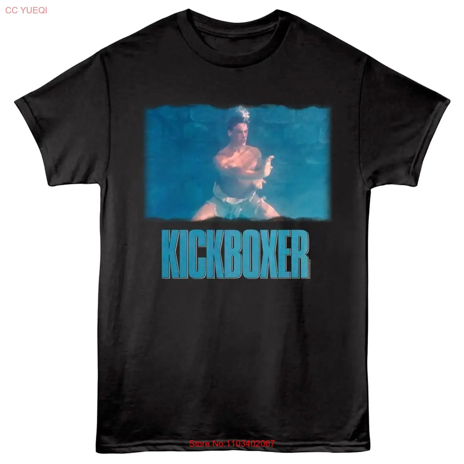Мужская футболка Kickboxer JCVD Underwater, винтажная, с эффектом потертости, унисекс, дышащая, уличная одежда, стильный универсальный топ для повседневной носки
