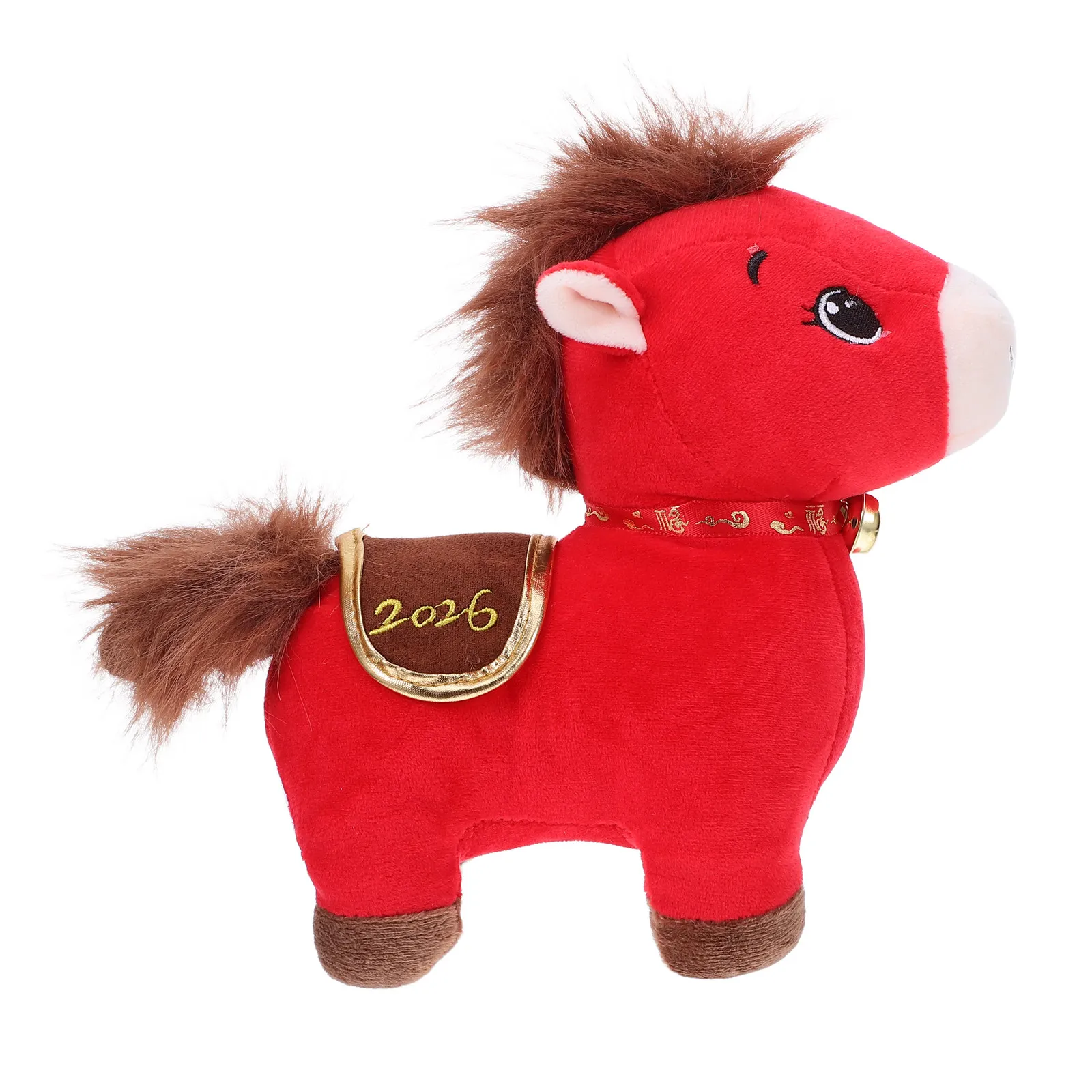 

Плюшевая игрушка-талисман Года Лошади 2026 (20 см) для украшения на Китайский Новый год и Весеннюй фестиваль, приносящая удачу