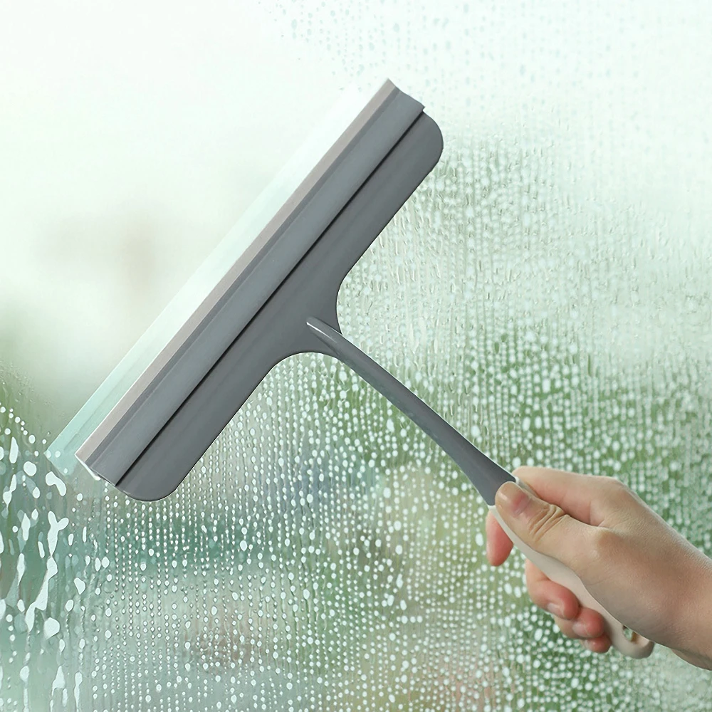 6 Styles Silicone Non-Slip Glass Wiper Cleaner Scraper Blade Squeegee Household Window Cleaning Tool for Kitchen Bathroom