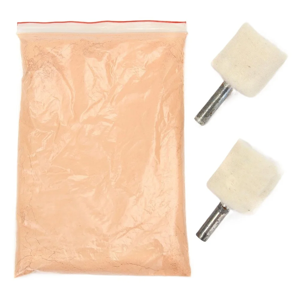 8 Piece Automotive Glass Polishing and Grinding Kit with Rare Earth Compound for Clear Scratch Free Glass Restoration