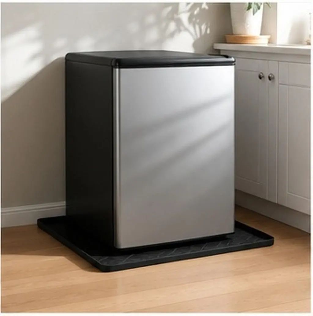 Mini Fridge Silicone Mat 20x20x0.2 Spill-Proof Non-Slip Base Pad for Refrigerator Washing Machine Dryer Wine Cooler Floor