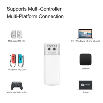 Mobapad D1 Nintendo Switch Controller Adapter Ultra-low Latency Support Switch Pro Windows 11 &amp; 10 Switch Joy-Con Mobapad M6 HD