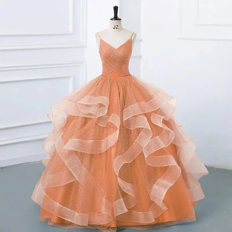 Nova cinta sem alças nicho cinza azul cerimônia de maioridade, desempenho de exame de arte vocal, anfitrião de festa de aniversário, vestido de noite