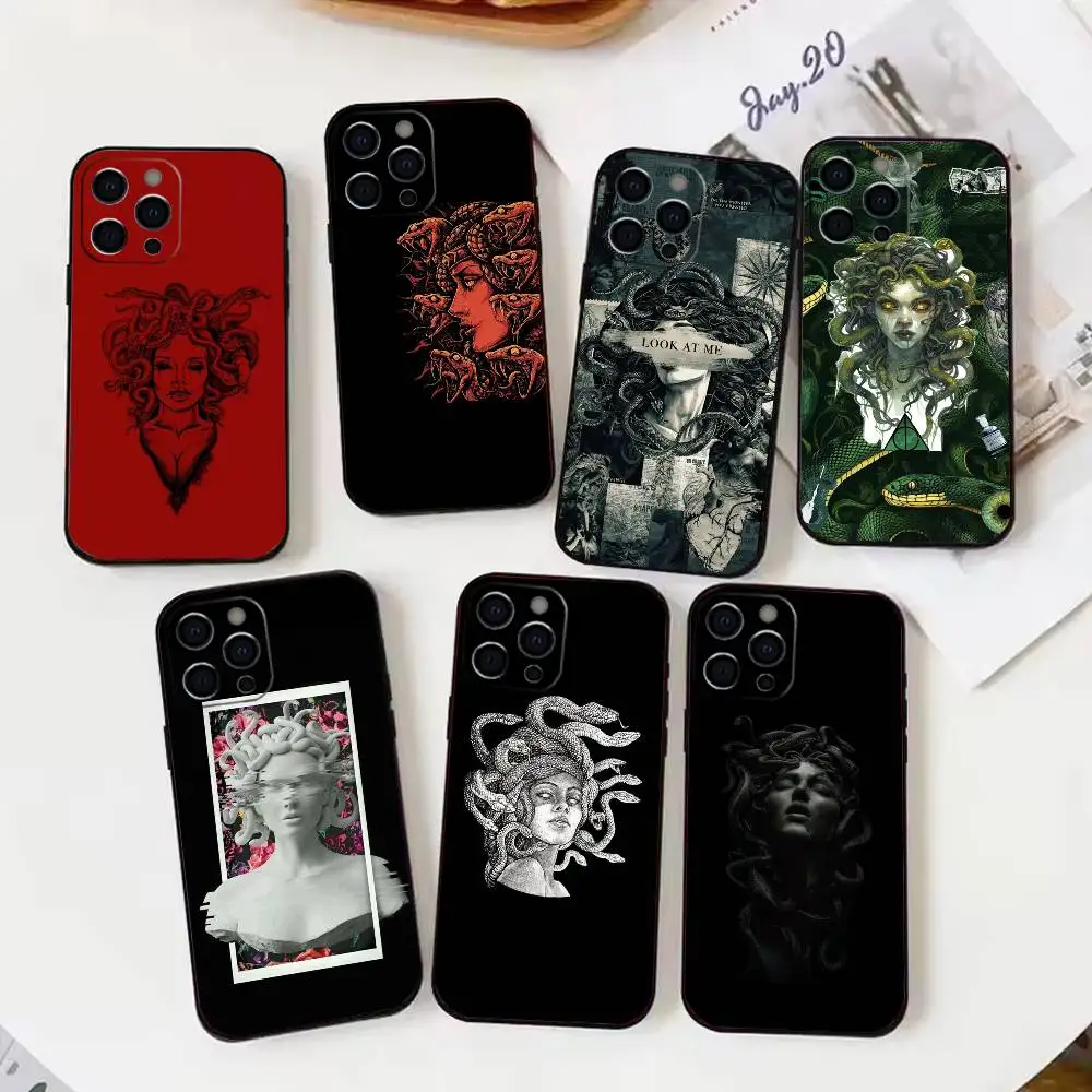 

Dark Mystic Charm M-Medusa Phone Case Silicone Soft For IPhone 17 16 15 14 13 12 11 X XR Plus Pro Max Plus