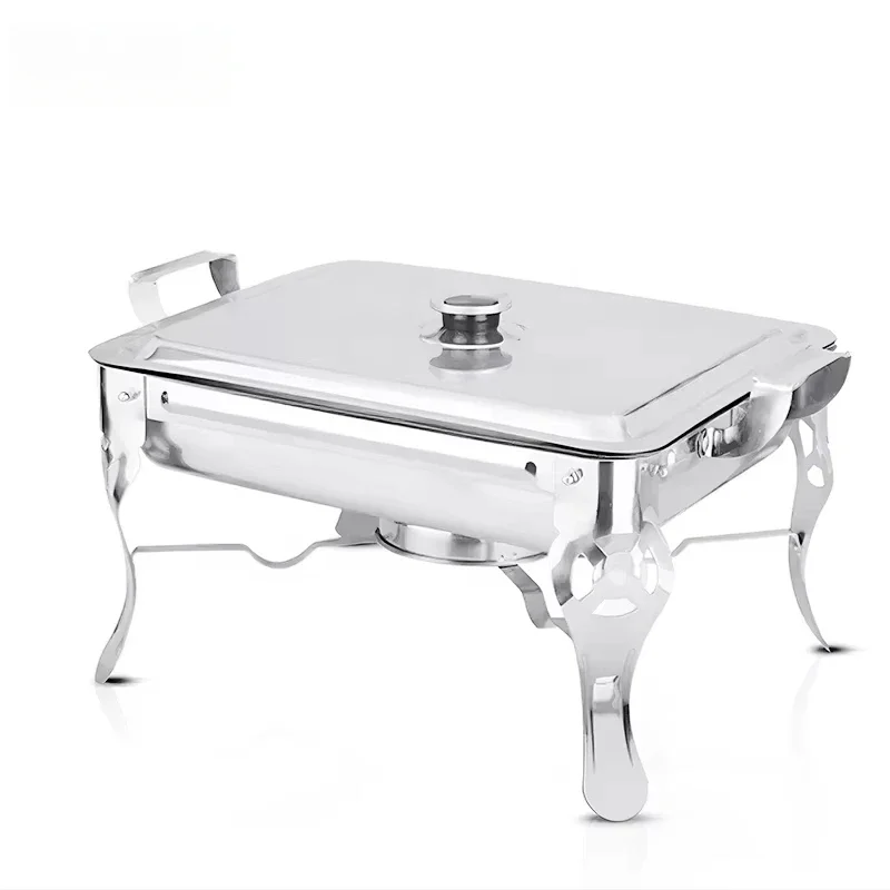 Selección estricta, utensilios rectangulares de acero inoxidable para el hogar, placas de sabor, estufa de autoservicio, calentador de alimentos para restaurante