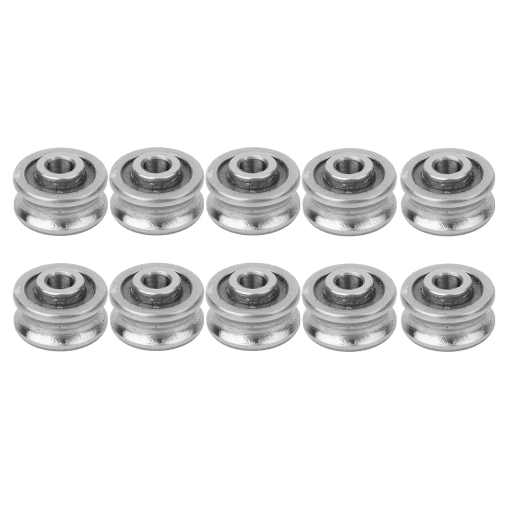 D5 10Pcs U Groove Bearing SG15 Track Guide Bearing 5x17x8mm(Single/Double Row) U Groove Roller Pulley Embroidery Machine Bearing