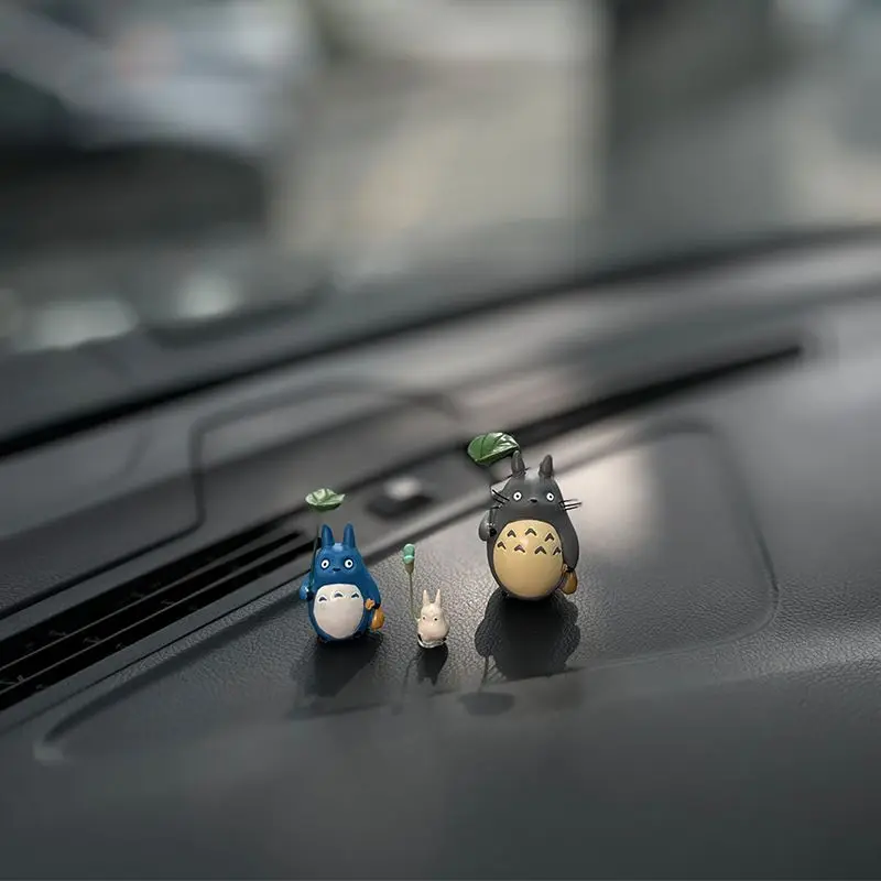 Trending Kawaii Chibi Totoro Anime Figurine Lovely Healing Style Car Dashboard Window Decor Mini Model For Vehicle And Tabletop
