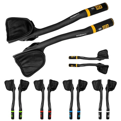 Manillar de bicicleta de carretera de fibra de carbono, manillar de apoyo para carretera, manillar de bicicleta Aero Carbon TT, barra de prueba TT 3K mate