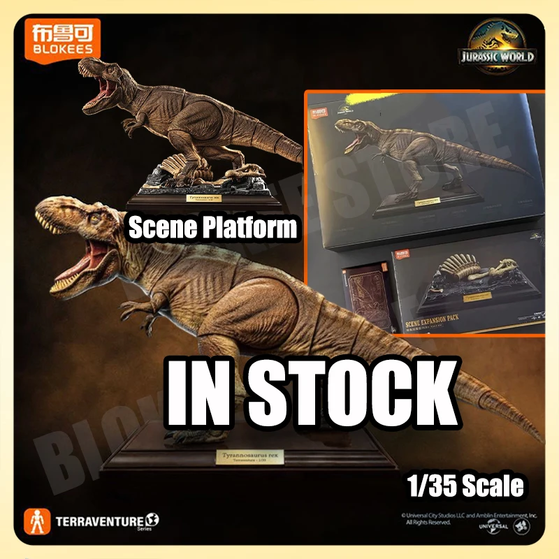 En stock : Kit de modèle à assembler Tyrannosaurus Rex BLOKEES, Terraventure Jurassic World TL01, figurine d'action, dinosaure, cadeau de collection.
