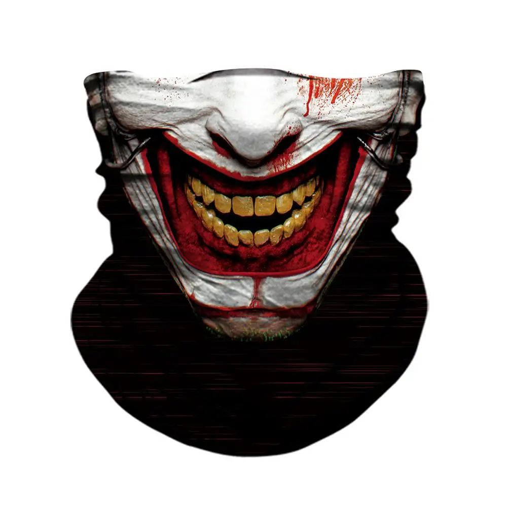 

3D череп скелет Балаклава бесшовная мотоциклетная маска для шеи и лица шарф велосипедная охотничья анти-УФ-бандана повязка на голову