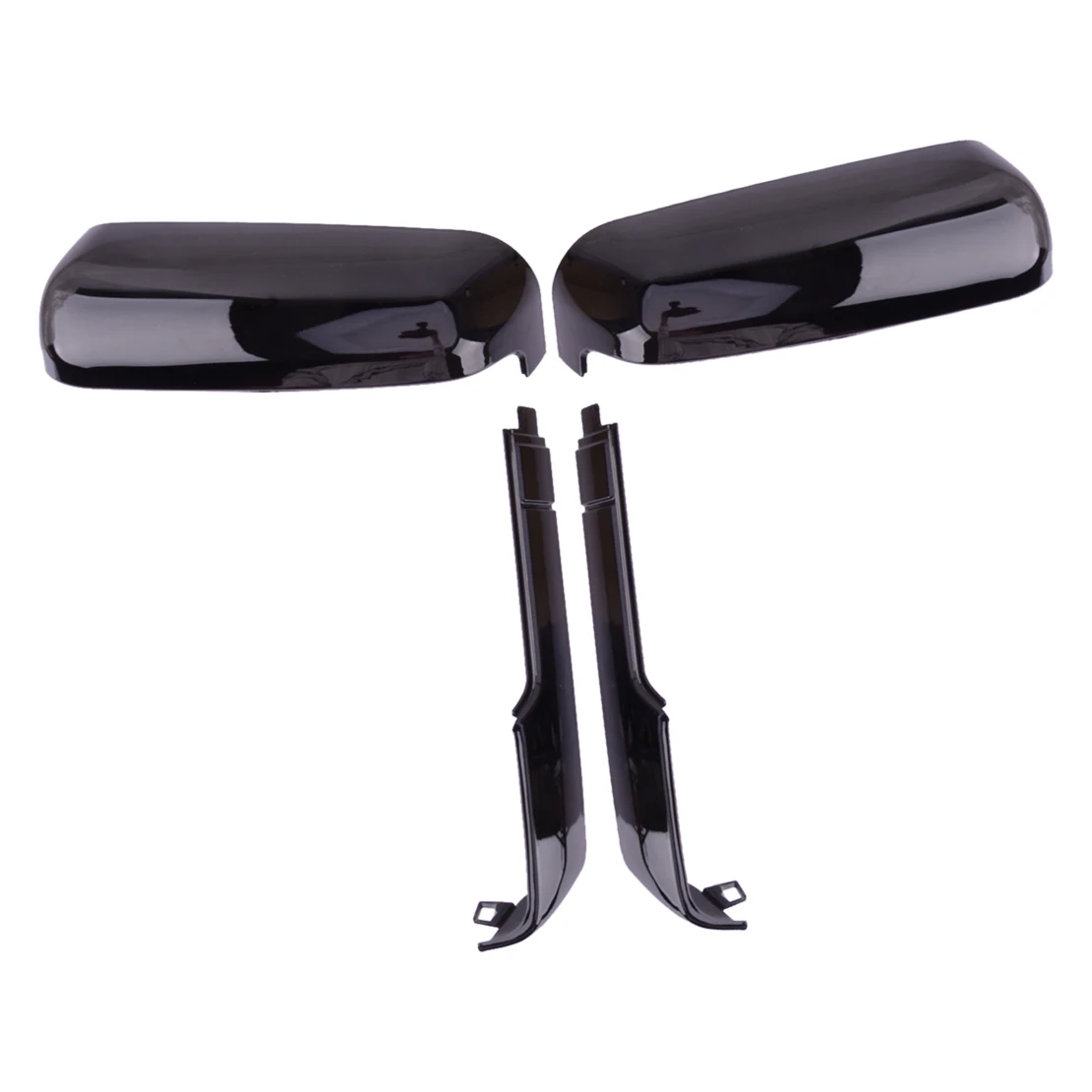 

1 Pair Top & Side Mirror Cover Trim Fit for Chevy Silverado GMC Sierra HD 2500 3500 2020 2021 2022 Black ABS