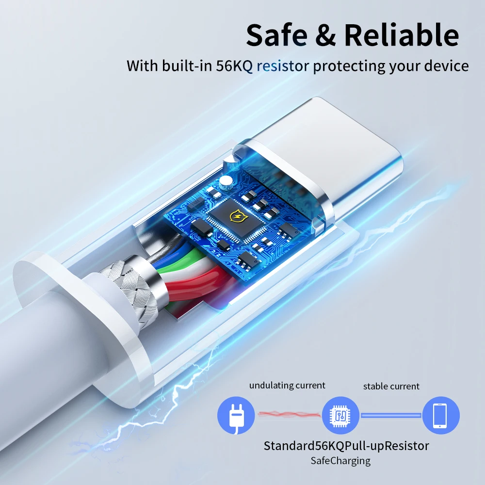 SmartDevil USB Type C Cable 6A For Samsung Xiaomi Mi Huawei Mobile Phone Fast Charging USB Type-C 3A Charger Micro USB Cables