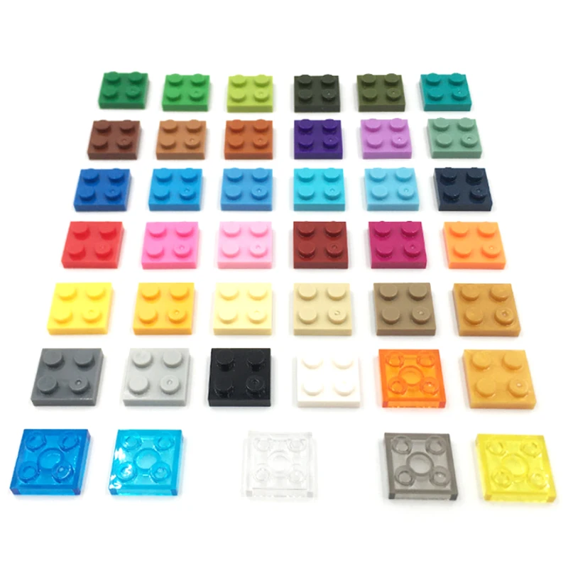 

50PCS MOC Assemble Particles 3022 Thin Plate 2x2 Dots Building Blocks 2*2 Figures Bricks DIY Educational Creative Toy for Kids