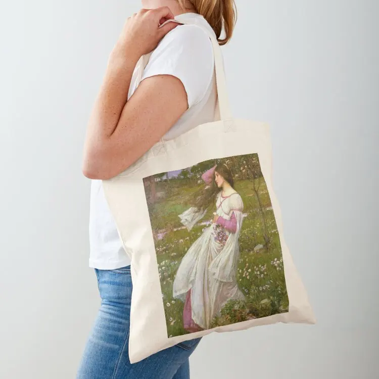 

John William Waterhouse - Windflowers Tote Bag Lady bag cute tote bag tote screen Women bags