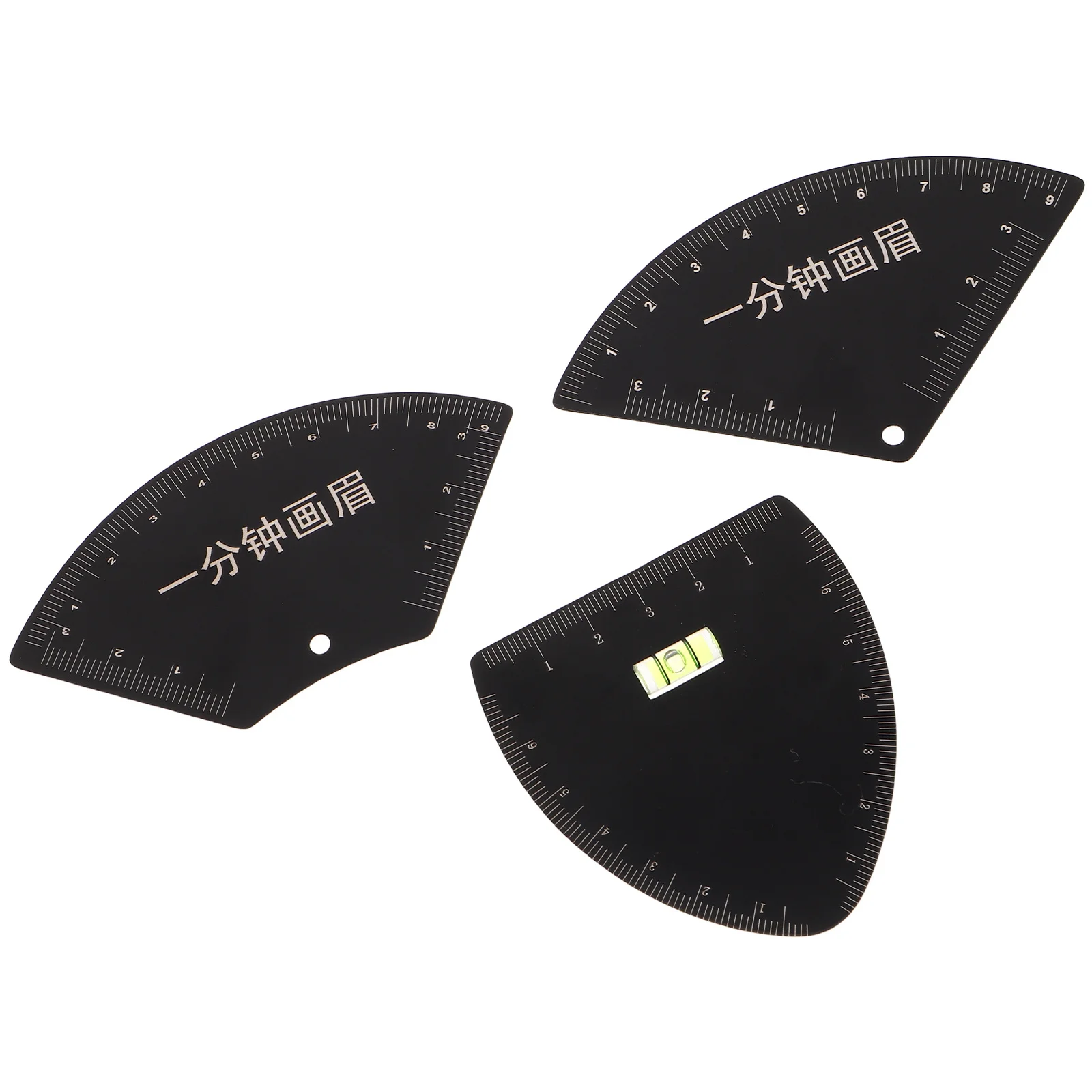 3Pcs Eyebrow Design Tools for Women Reusable Brow Shaping Stencils V Fan Half-Fan Precision Mapping Ruler Portable Symmetry