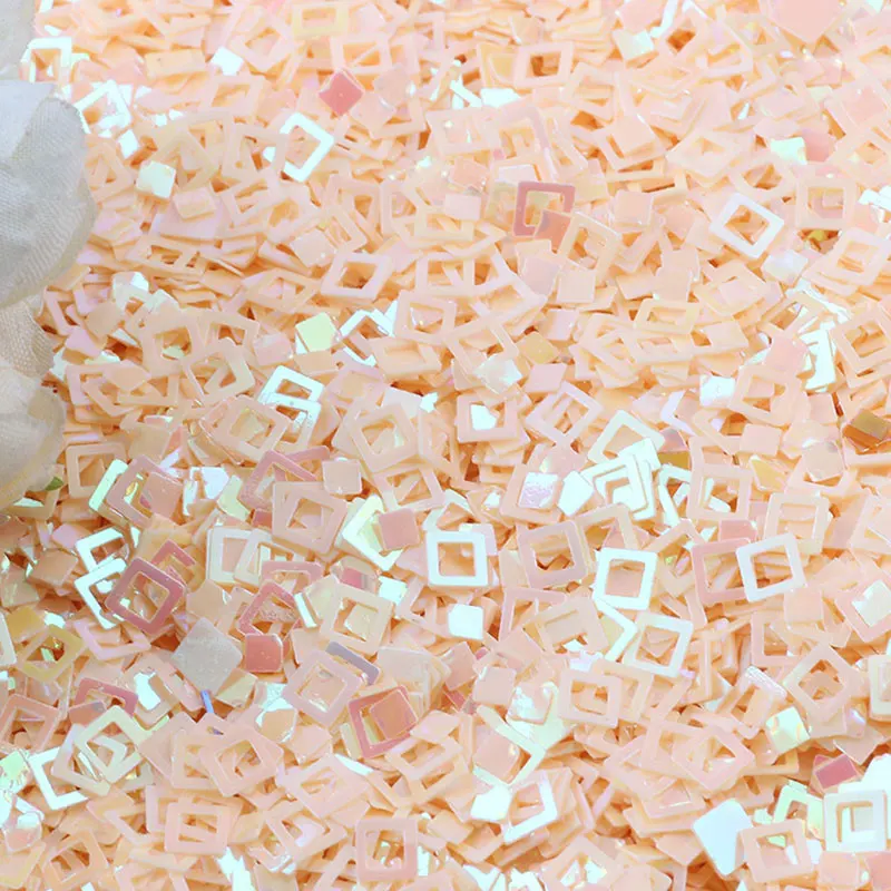 10g/20g/50g/ Matte Sequins Empty Square Matte PVC Sequins For Sewing Wedding Craft Clothing Accessories Nail Art Lentejuelas