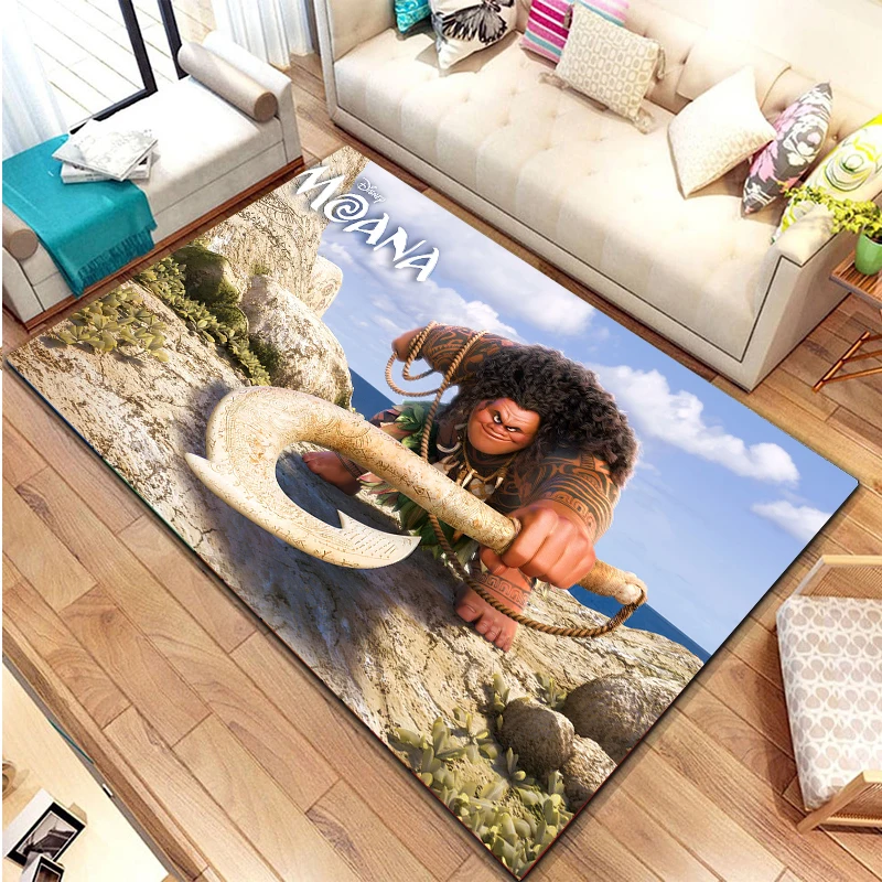 MINISO Disney Moana Floor Mat Anti-Slip Rug Carpets for Living Room Bedroom Large Area Sofa Home Kids Decor Floor Anti-slip Rugs