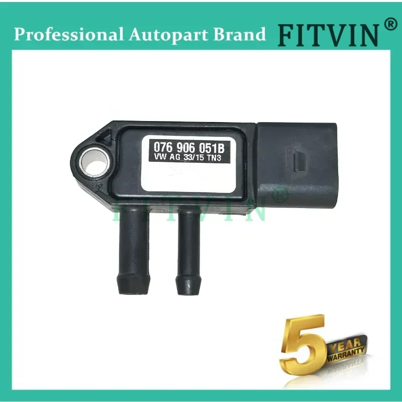 Differential Pressure Sensor for AUDI A3, SEAT ALHAMBRA IBIZA, SKODA FABIA SUPERB OCTAVIA, VW AMAROK BEETLE CRAFTER 076906051B view 3