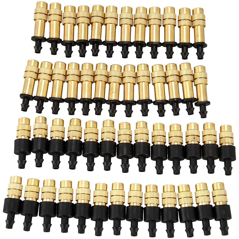 

200PCS Adjustable Sprayer Brass Misting Nozzle Atomizing Sprinkler For Mini Drip Garden Watering Irrigation Spray