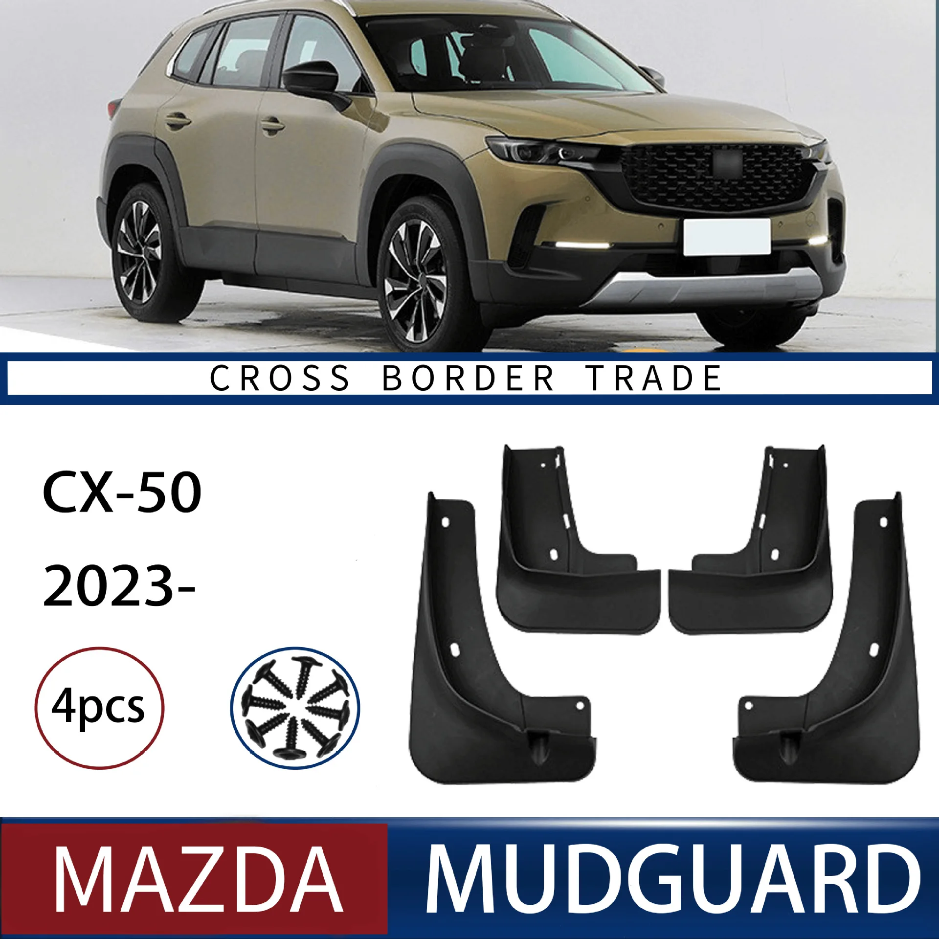 

4 шт. брызговики для Mazda 2023 2024 CX-50 CX50 CX 50, брызговики, брызговики, шины, крылья, аксессуары