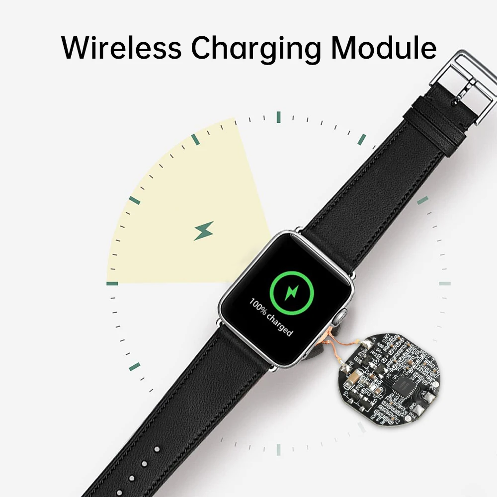 قاعدة وحدة لاسلكية مغناطيسية عالمية، لوحة دائرة شحن سريعة للهاتف المحمول، محمولة لساعة Apple