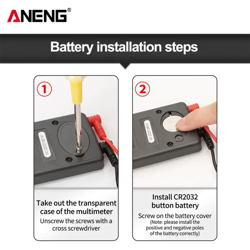 ANENG AN101 1999 Counts Mini Professional Digital Multimeter AC/DC Voltage Tester Automotive Current Tester Electrician Tools