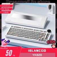 iBlancod YK820 Mechanical Keyboard Kit 3Mode USB/2.4G/Bluetooth Wireless Keyboard Kit RGB Backlight Hot Swap Gaming Keyboard Kit