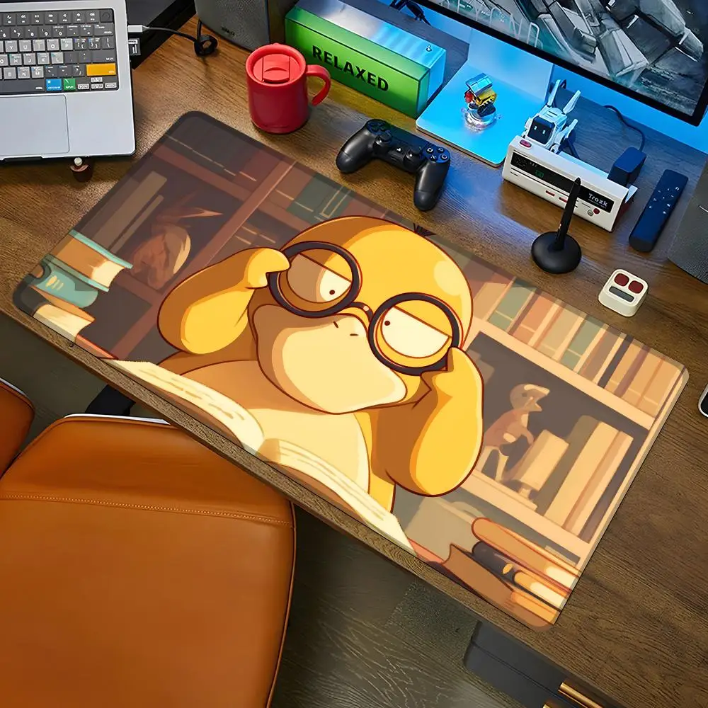 

MINISO-Cute C-Cyndaquil Psyduck Mouse Pad Gaming Mousepad Abstract Large 800x400x2mm MouseMat Gamer XXL Mause Carpet PC Desk