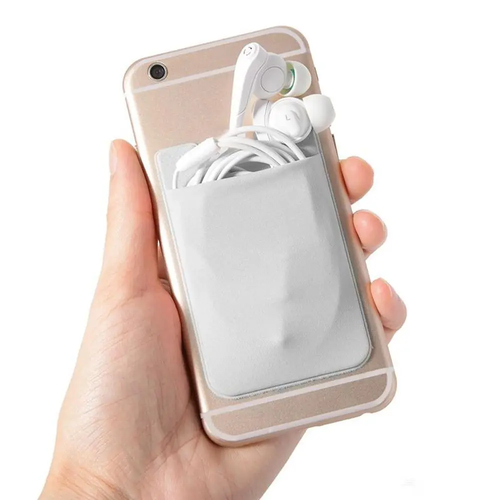 Universal autoadhesivo Stick On titular de la tarjeta de identificación pegatina fundas para tarjetas funda tipo billetera para teléfono bolsillo para teléfono móvil