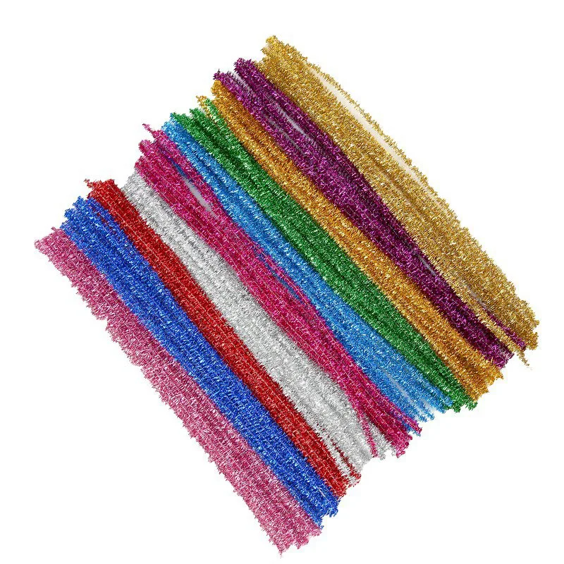 20/50/100 Stuks Diy Stuff Kid Creatief Pluche Chenille Sticks Steel Pijp Cleaner Handwerk Accessoires Kind Speelgoed Easter Spring Dec