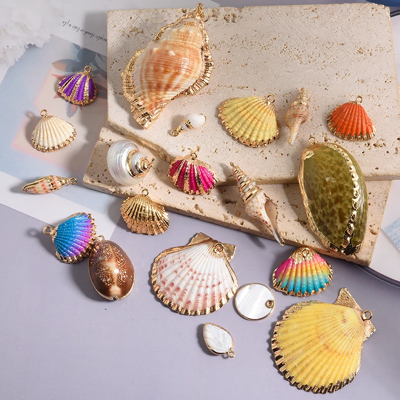 Natural Seashell Conch Pendants for DIY Jewellery Making