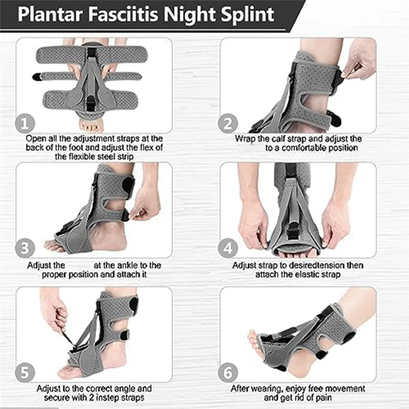 

Plantar Fasciitis Night Splint Foot Brace Plantar Fasciitis Relief Splint Fit Women Men Adjustable Orthotic Stretcher