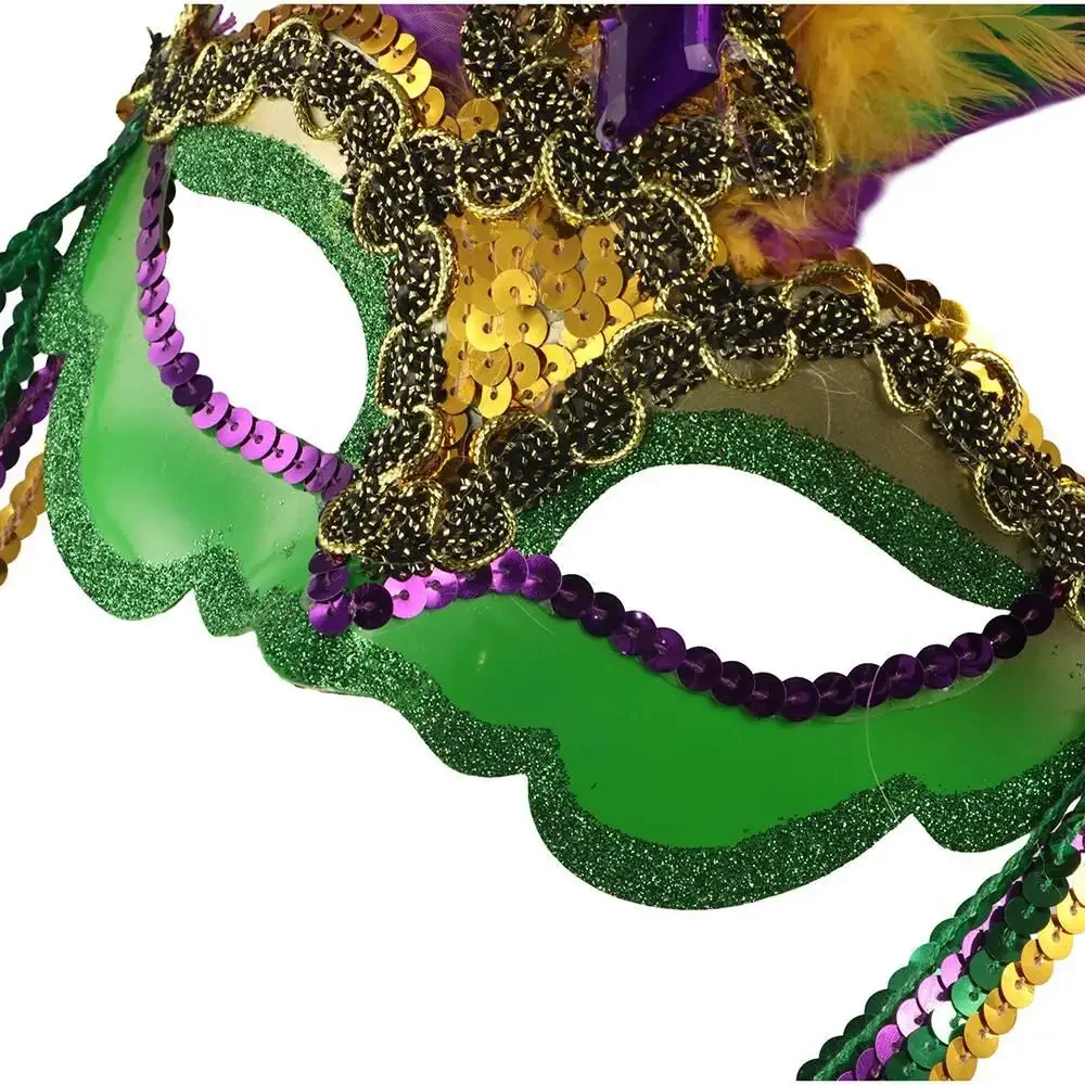 Nightclub Party Supplies Peacock Feather Mask Hollow Out Makeup Carnival Mask Plastic Venice Masquerade Masks Costume image 4